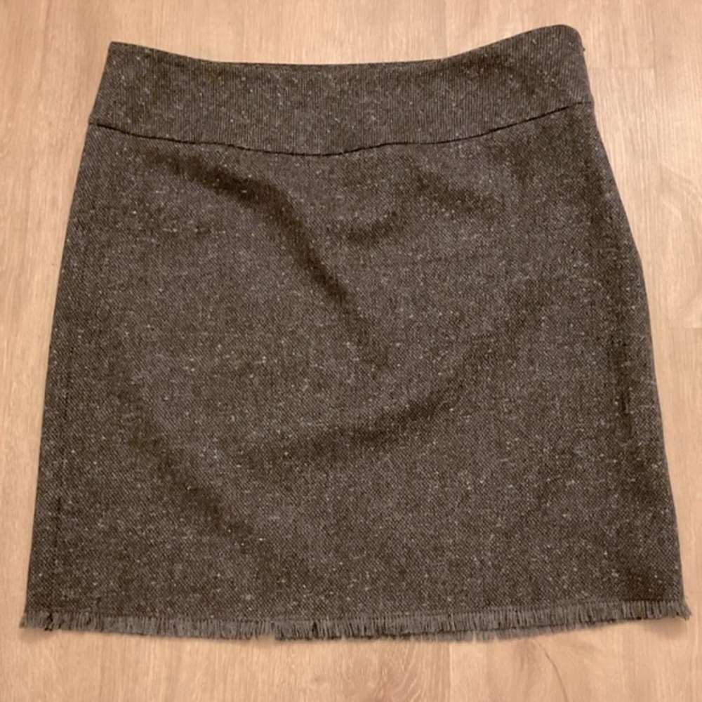 Eddie Bauer Wool Blend Brown Skirt Career Wear Women Size 8